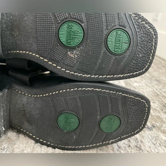 Vtg 80s Biker Boots Harness Moto Made IN USA Leather Maxitred Motorcycle Sz 8.5 - Picture 6 of 15